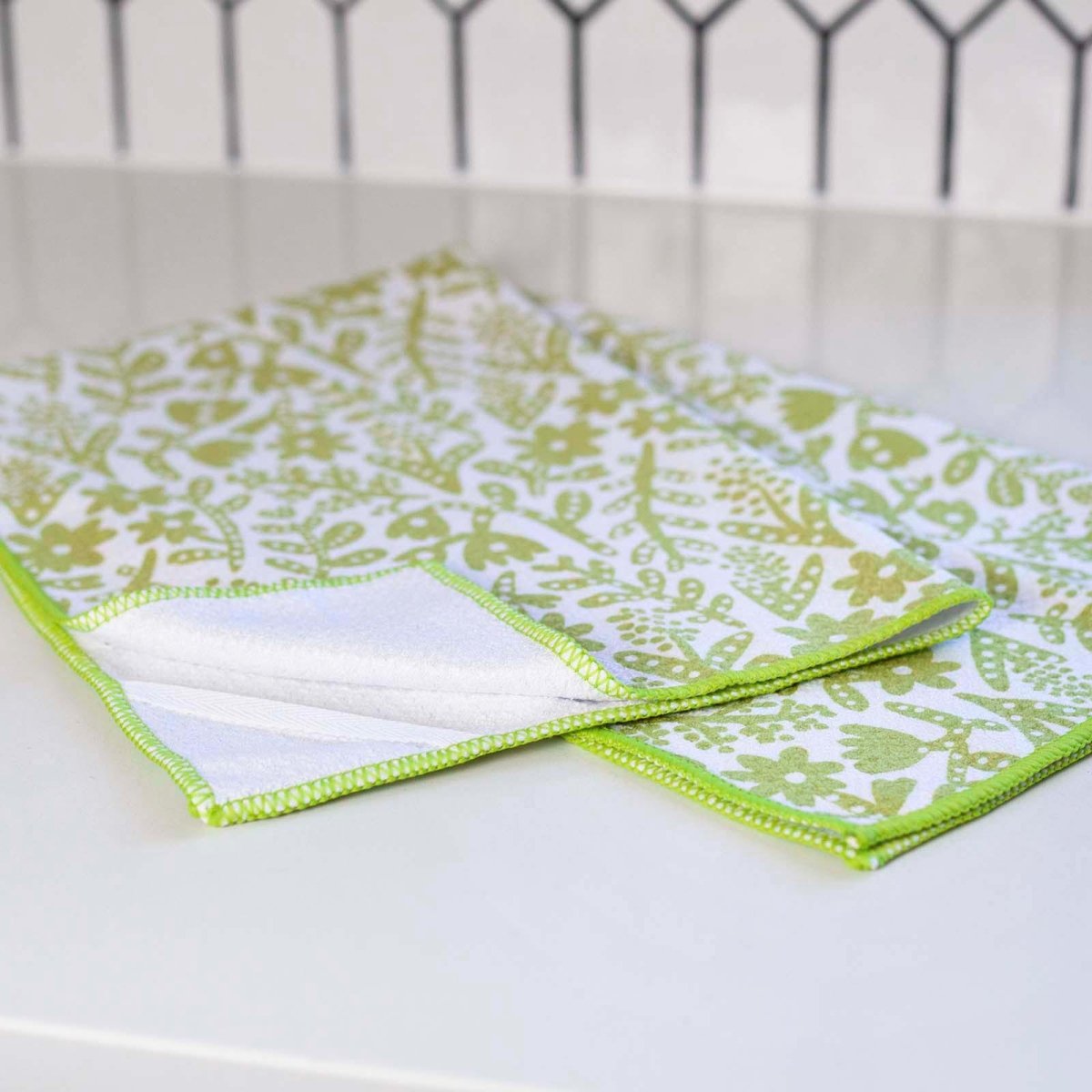 Botanical Lime blu Kitchen Tea Towel Kitchen Towel - rockflowerpaper