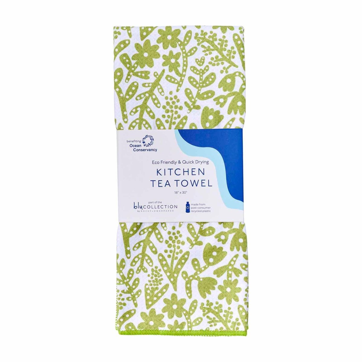 Botanical Lime blu Kitchen Tea Towel Kitchen Towel - rockflowerpaper
