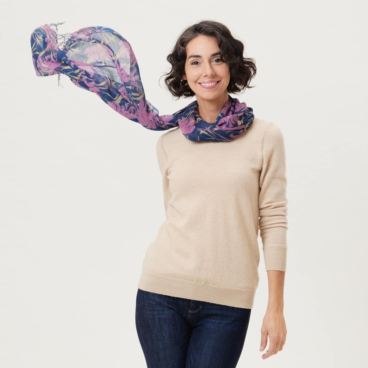 Bronwyn Pink Featherweight Tassel Lux Scarf Scarf - rockflowerpaper