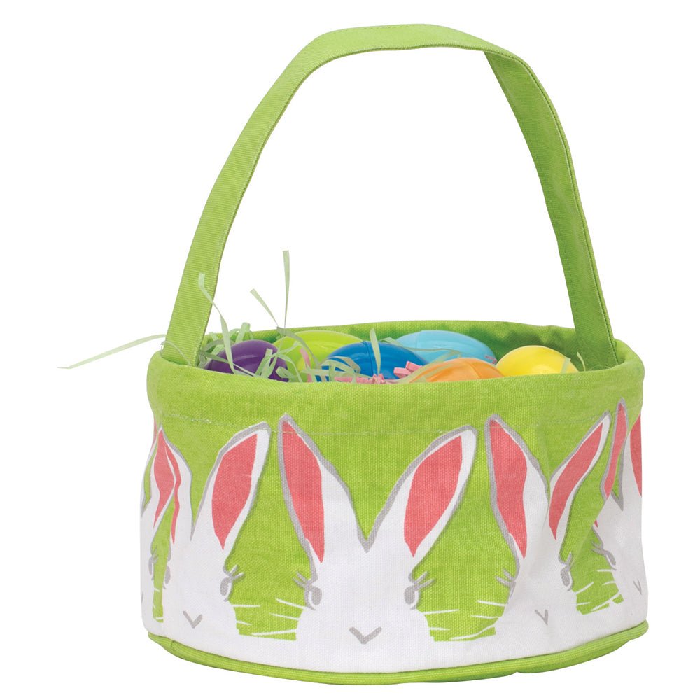 Bunny Ears Canvas Easter Basket Gift Bag - rockflowerpaper
