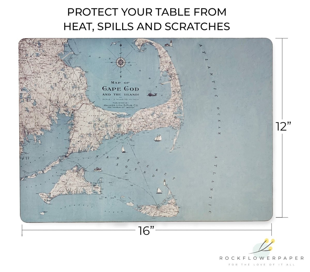 Cape Cod Art Placemats Set of Four Placemat - rockflowerpaper