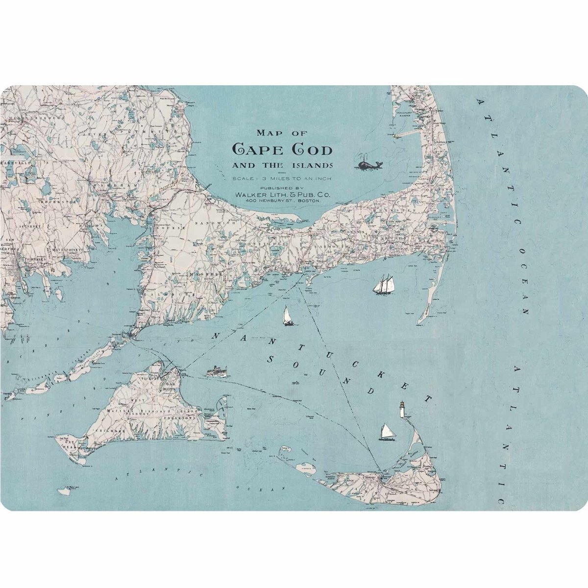 Cape Cod Art Placemats Set of Four Placemat - rockflowerpaper