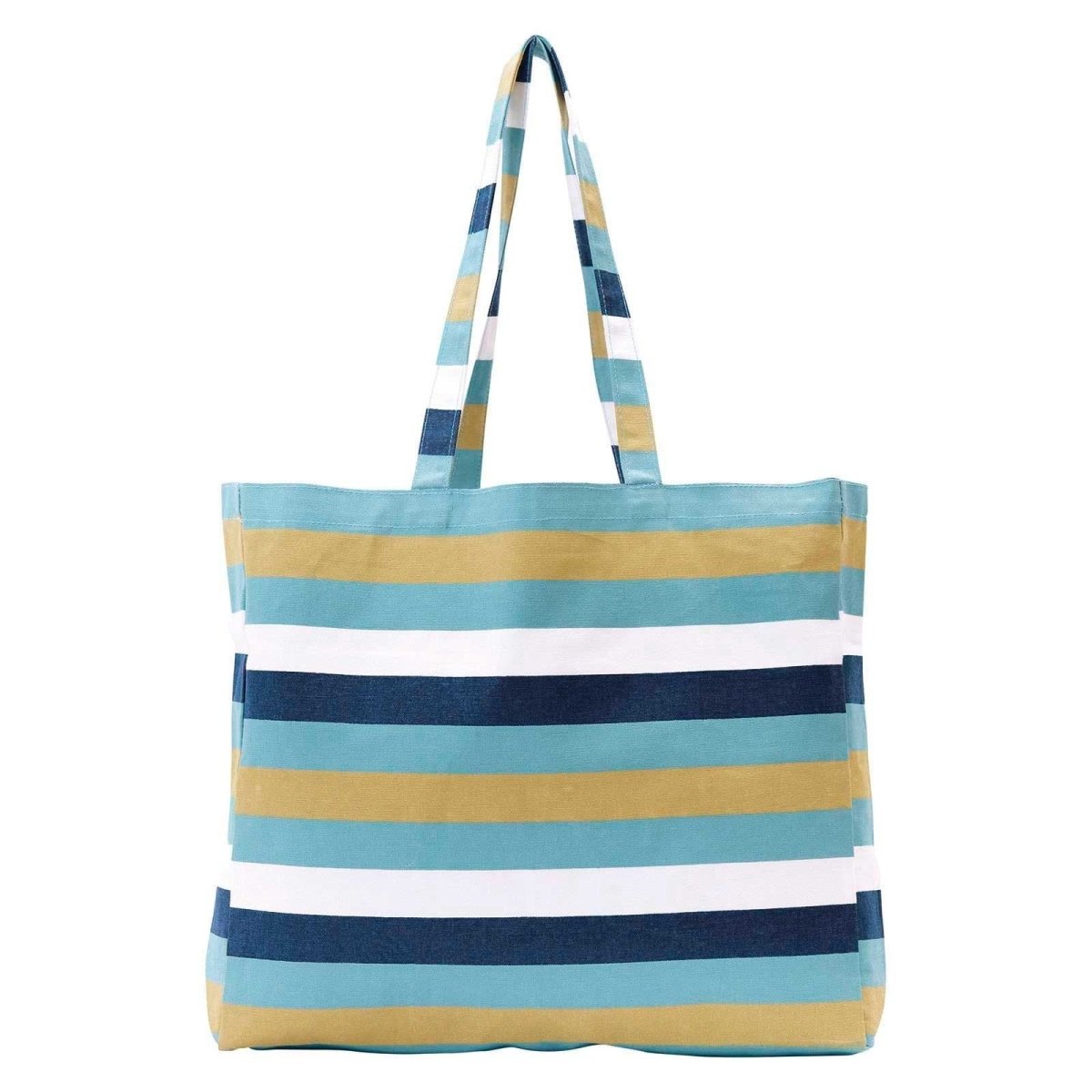 Coastal Stripe Blue Little Shopper Tote Bag Tote - rockflowerpaper