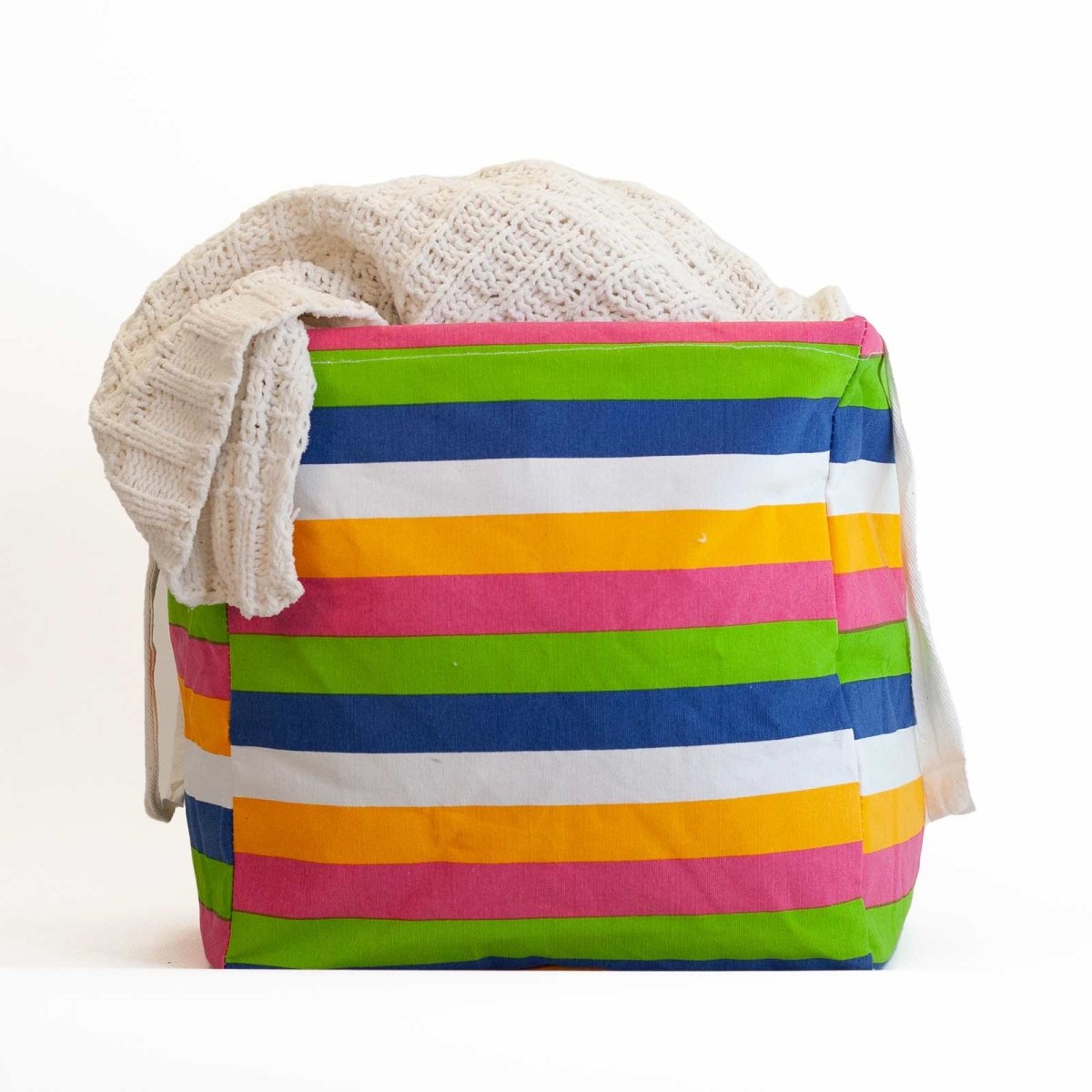 Coastal Stripe Laundry Tote Laundry Tote - rockflowerpaper
