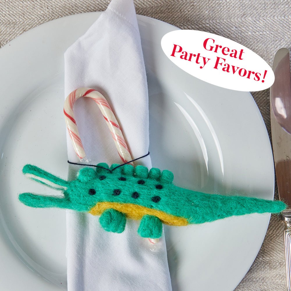 Cute Little Alligator Felt Ornament Ornament - rockflowerpaper