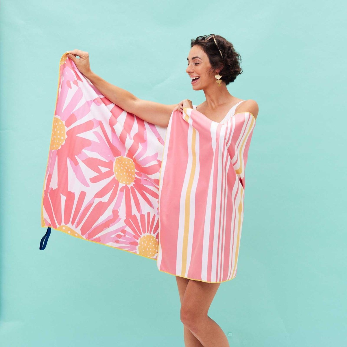 Daisies Reversible Eco Beach Towel Beach Towel - rockflowerpaper