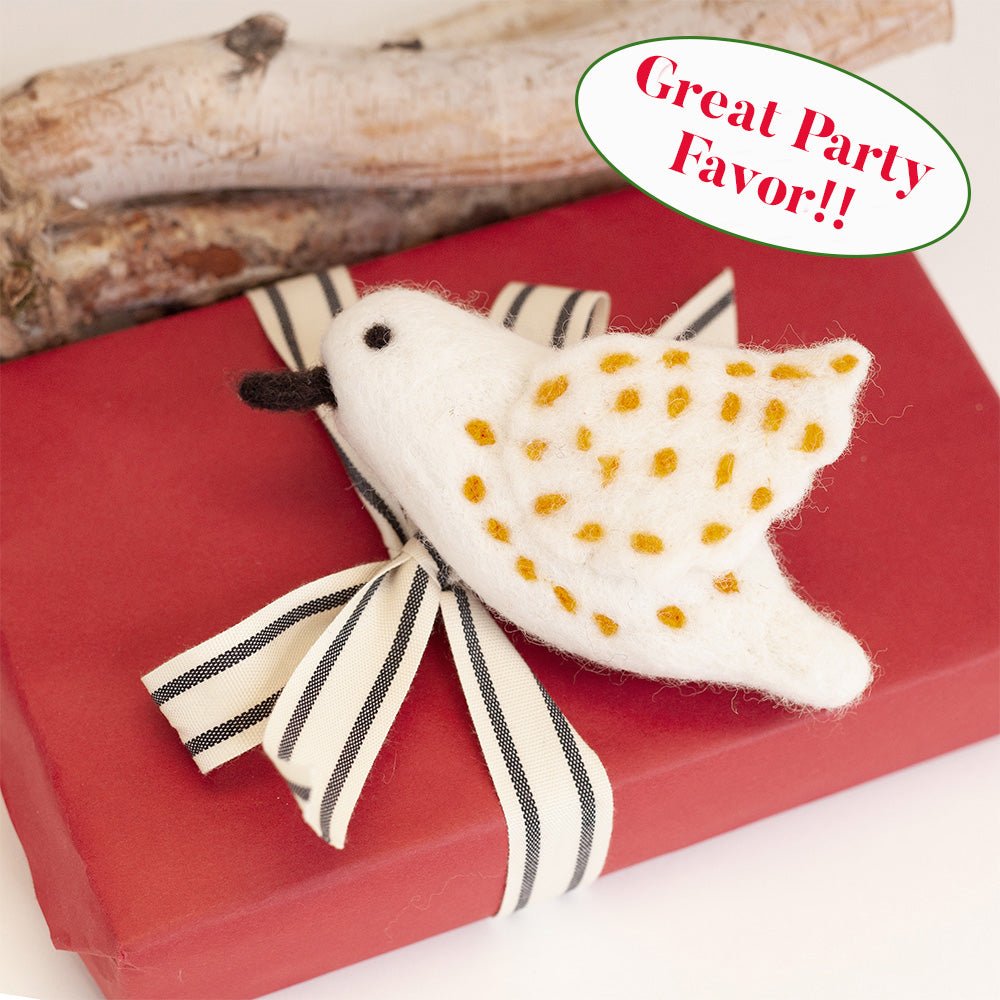Dove Felt Ornament Ornament - rockflowerpaper
