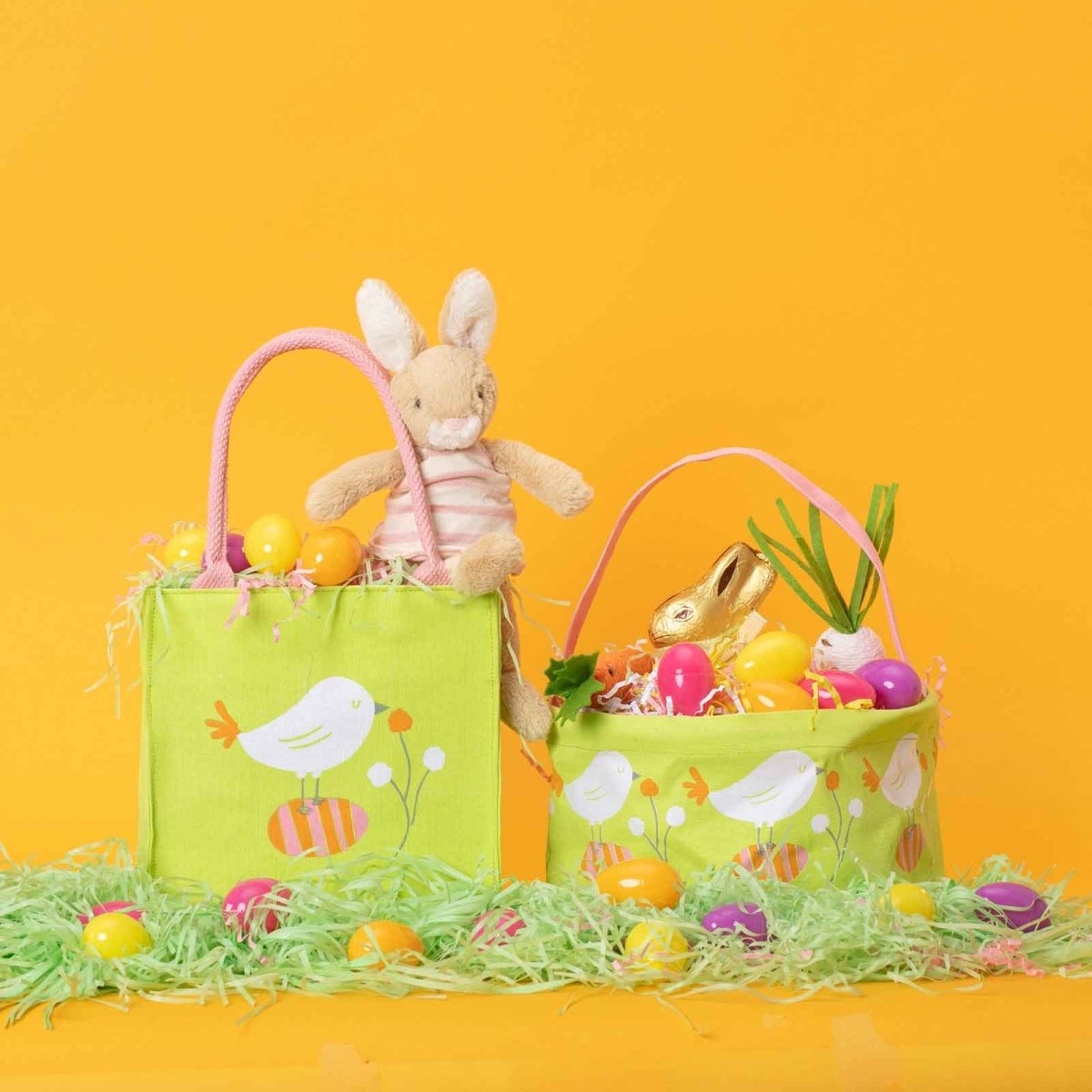 Easter Chick blu Easter Basket Gift Bag - rockflowerpaper