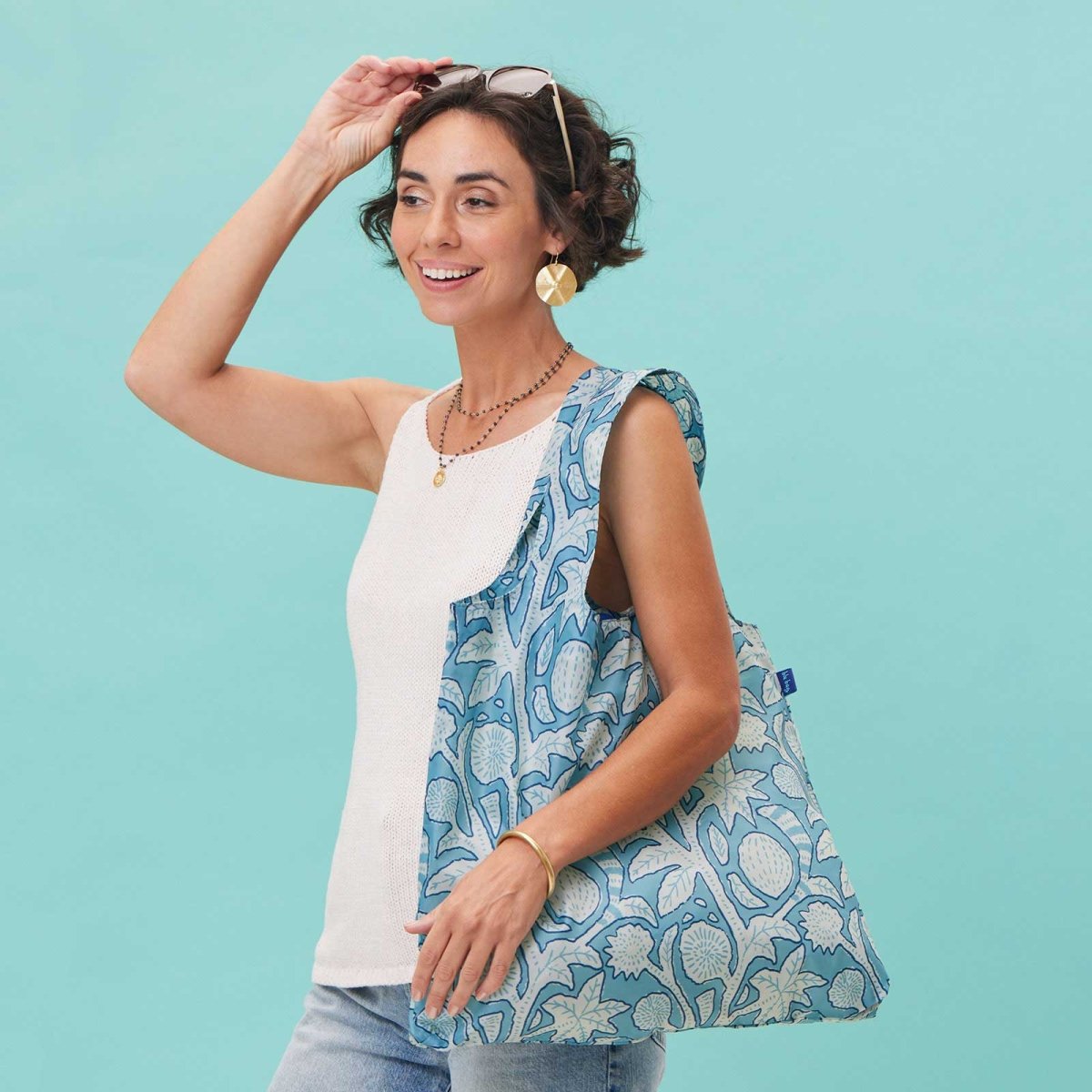 Far East Blu Bag Reusable Shopping Bag - Machine Washable Reusable Shopping Bag - rockflowerpaper