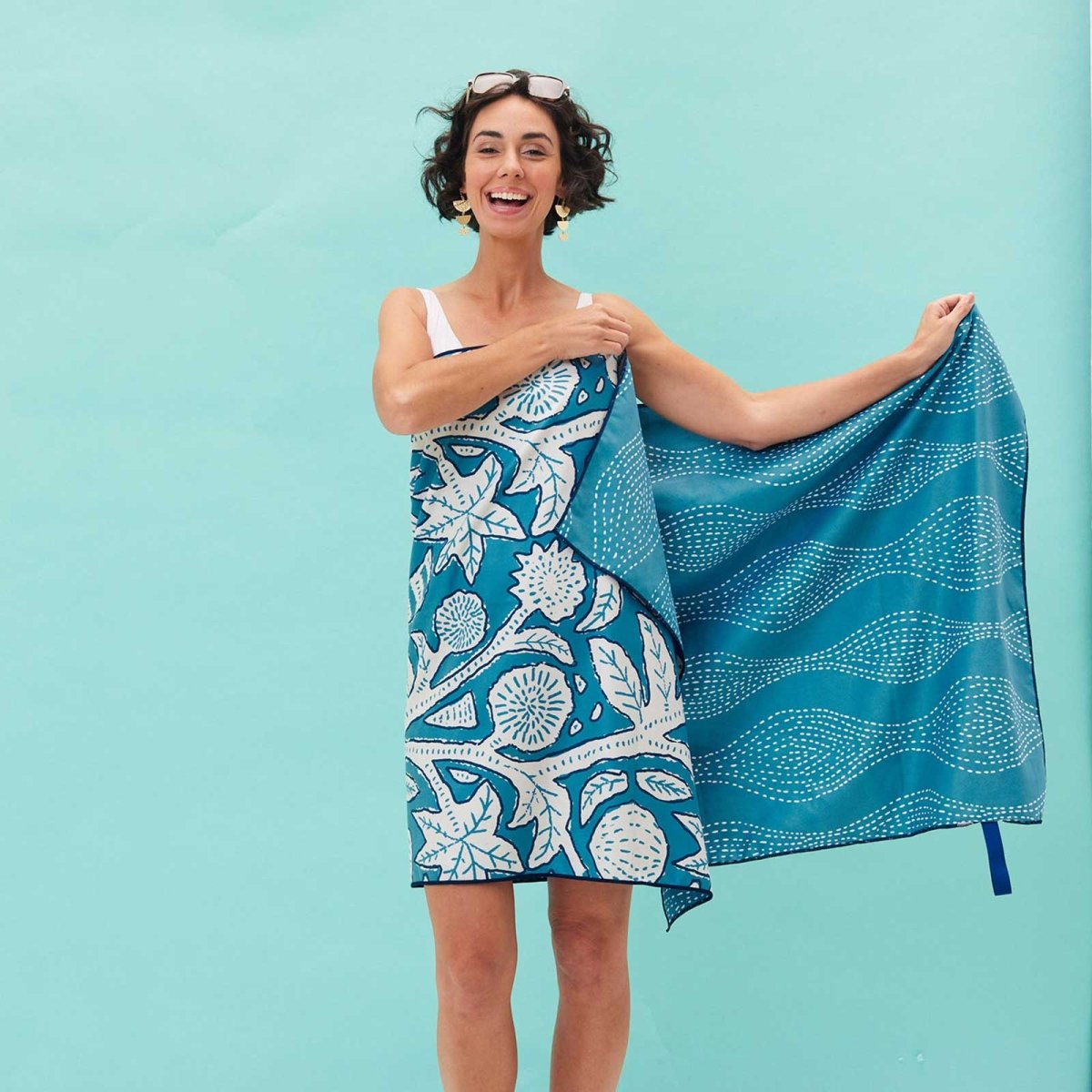 Far East Reversible Eco Beach Towel Beach Towel - rockflowerpaper