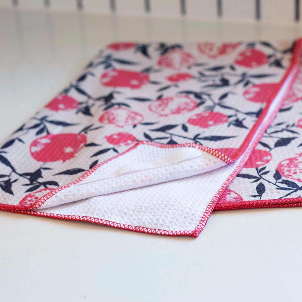 Fresh Pomegranates blu Kitchen Tea Towel Kitchen Towel - rockflowerpaper