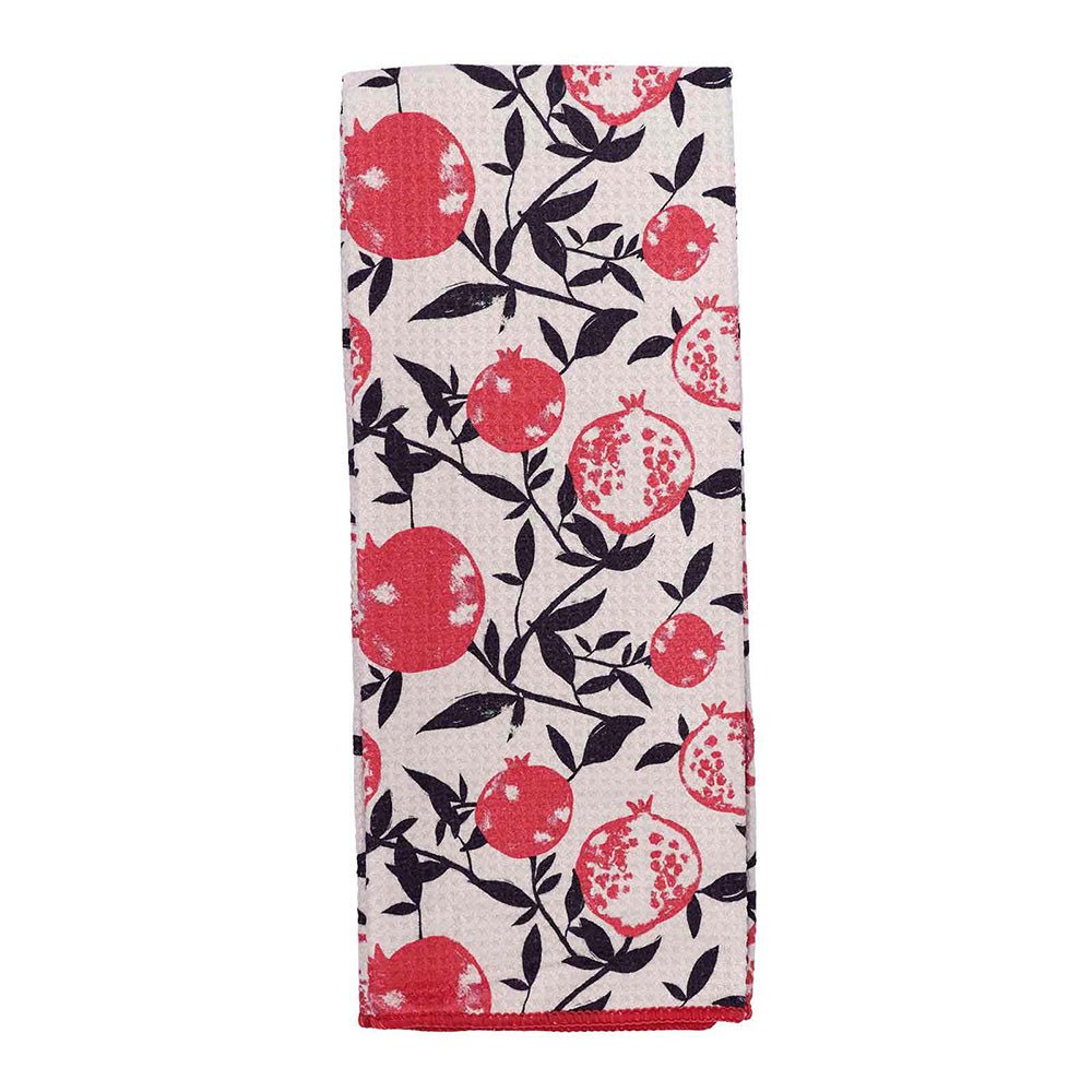 Fresh Pomegranates blu Kitchen Tea Towel Kitchen Towel - rockflowerpaper