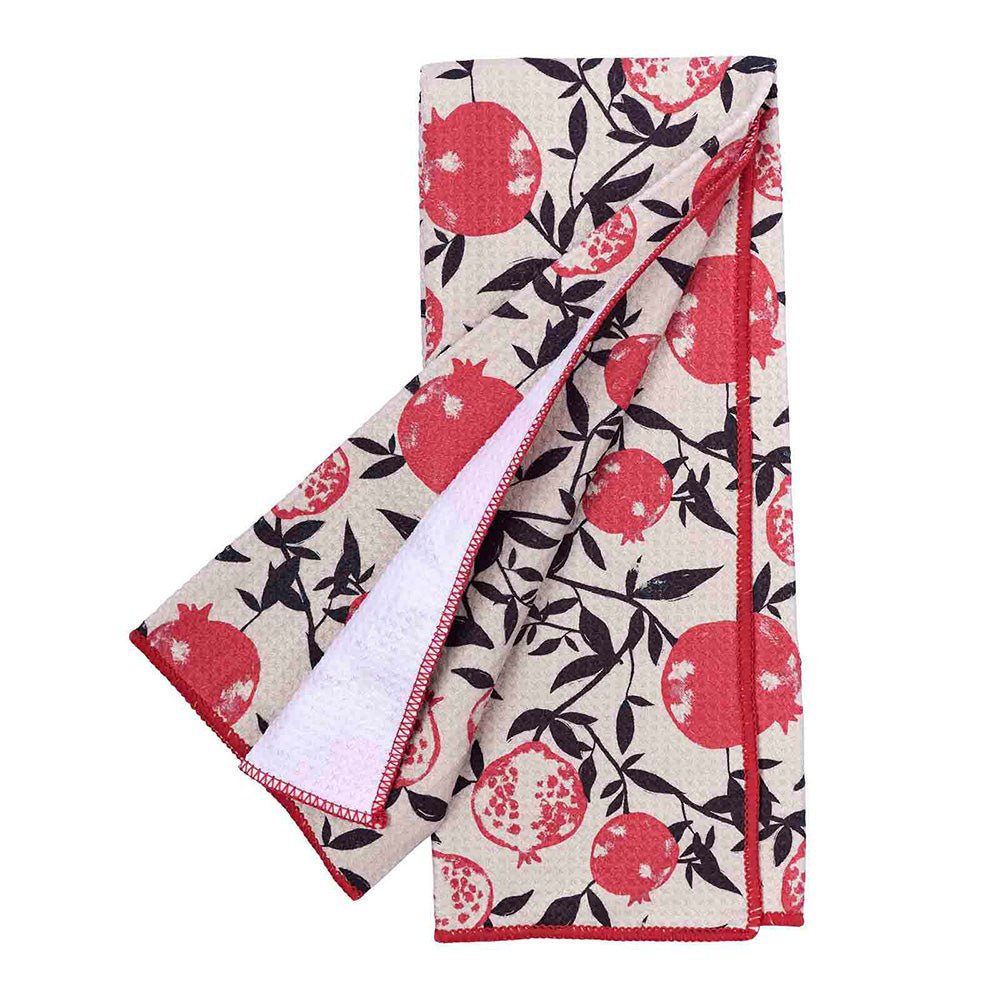 Fresh Pomegranates blu Kitchen Tea Towel Kitchen Towel - rockflowerpaper