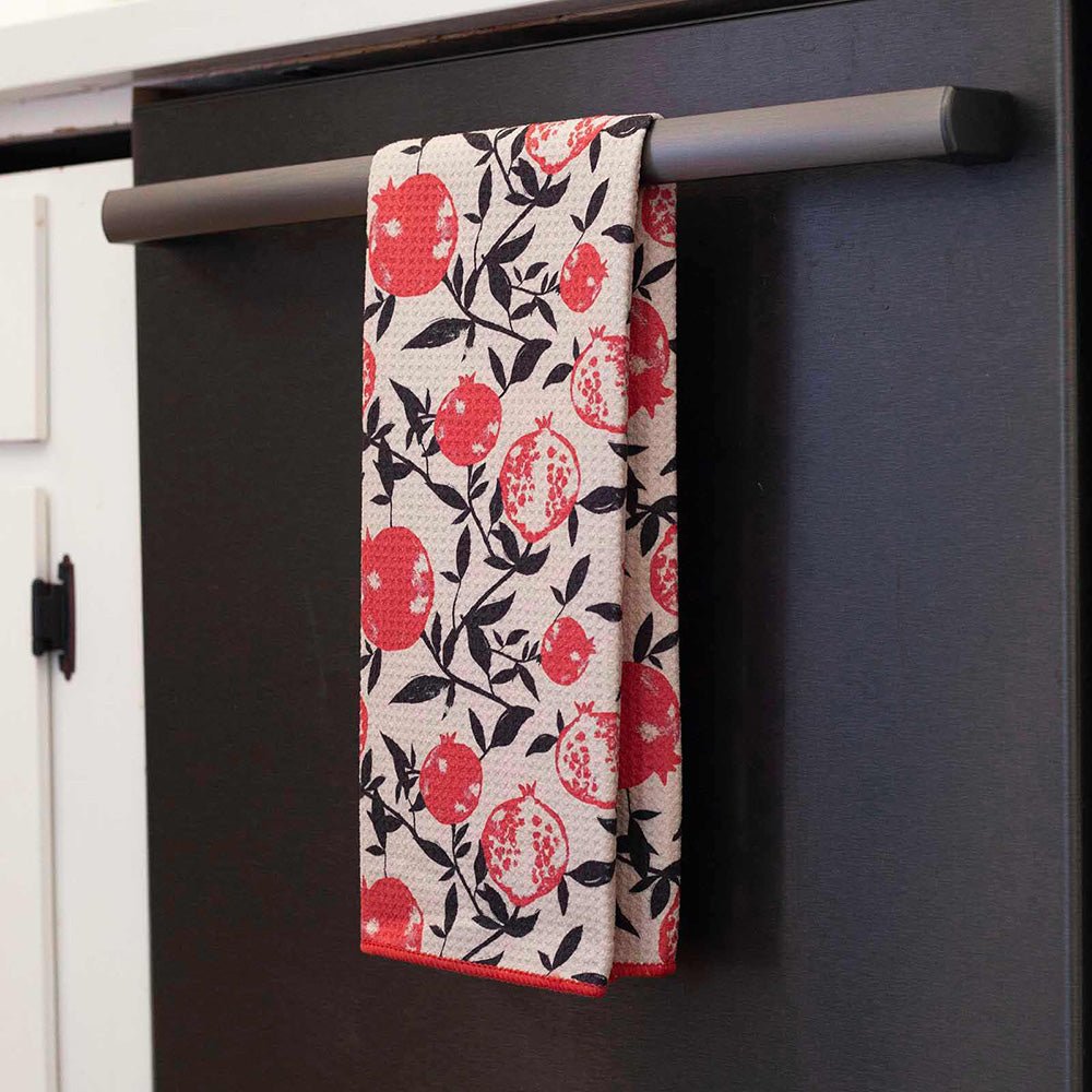 Fresh Pomegranates blu Kitchen Tea Towel Kitchen Towel - rockflowerpaper