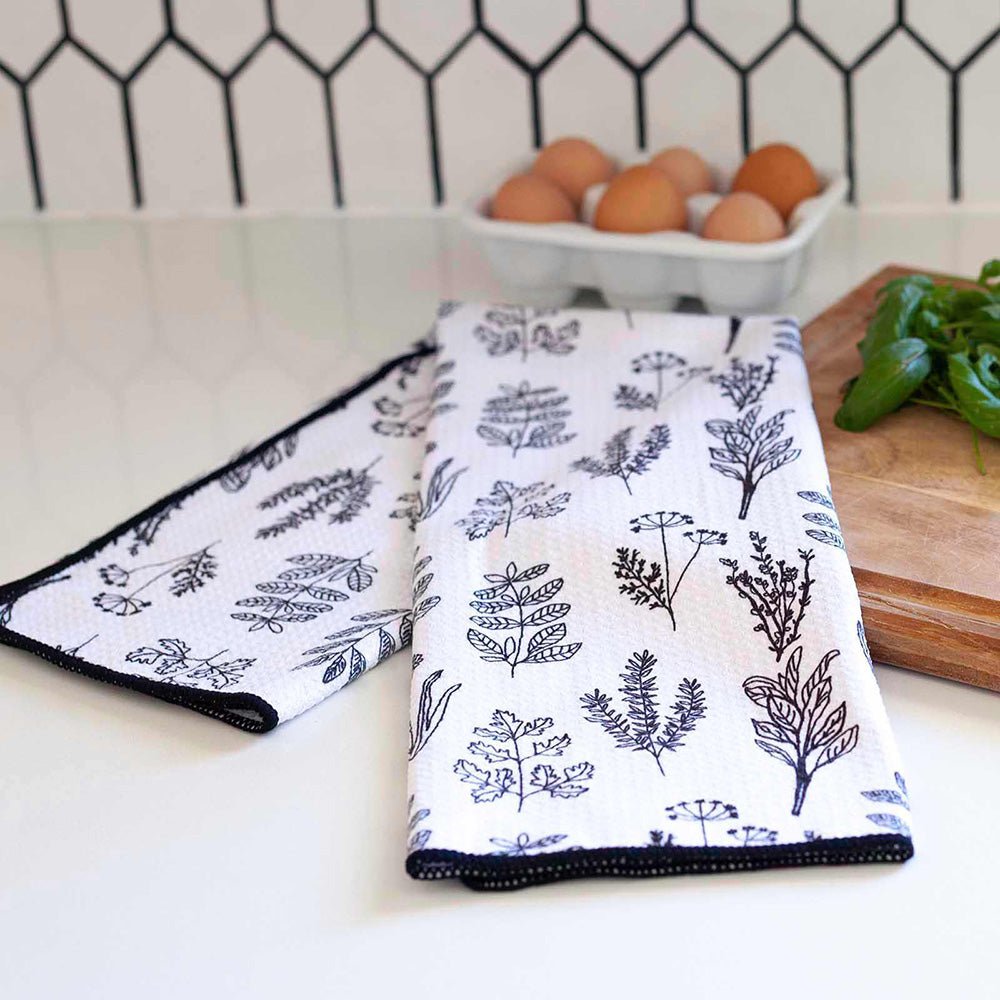 Herbs blu Kitchen Tea Towel Kitchen Towel - rockflowerpaper