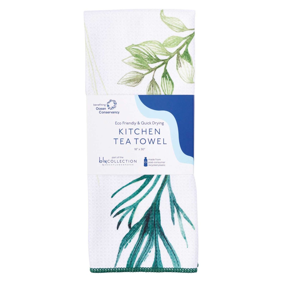 Herbs Green Blu Kitchen Tea Towel Kitchen Towel - rockflowerpaper