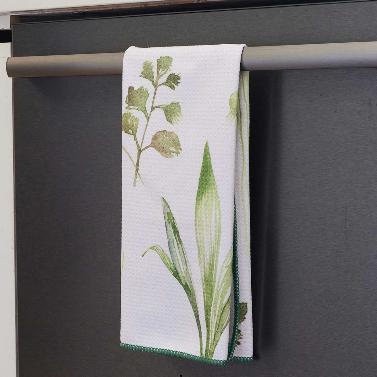 Herbs Green Blu Kitchen Tea Towel Kitchen Towel - rockflowerpaper