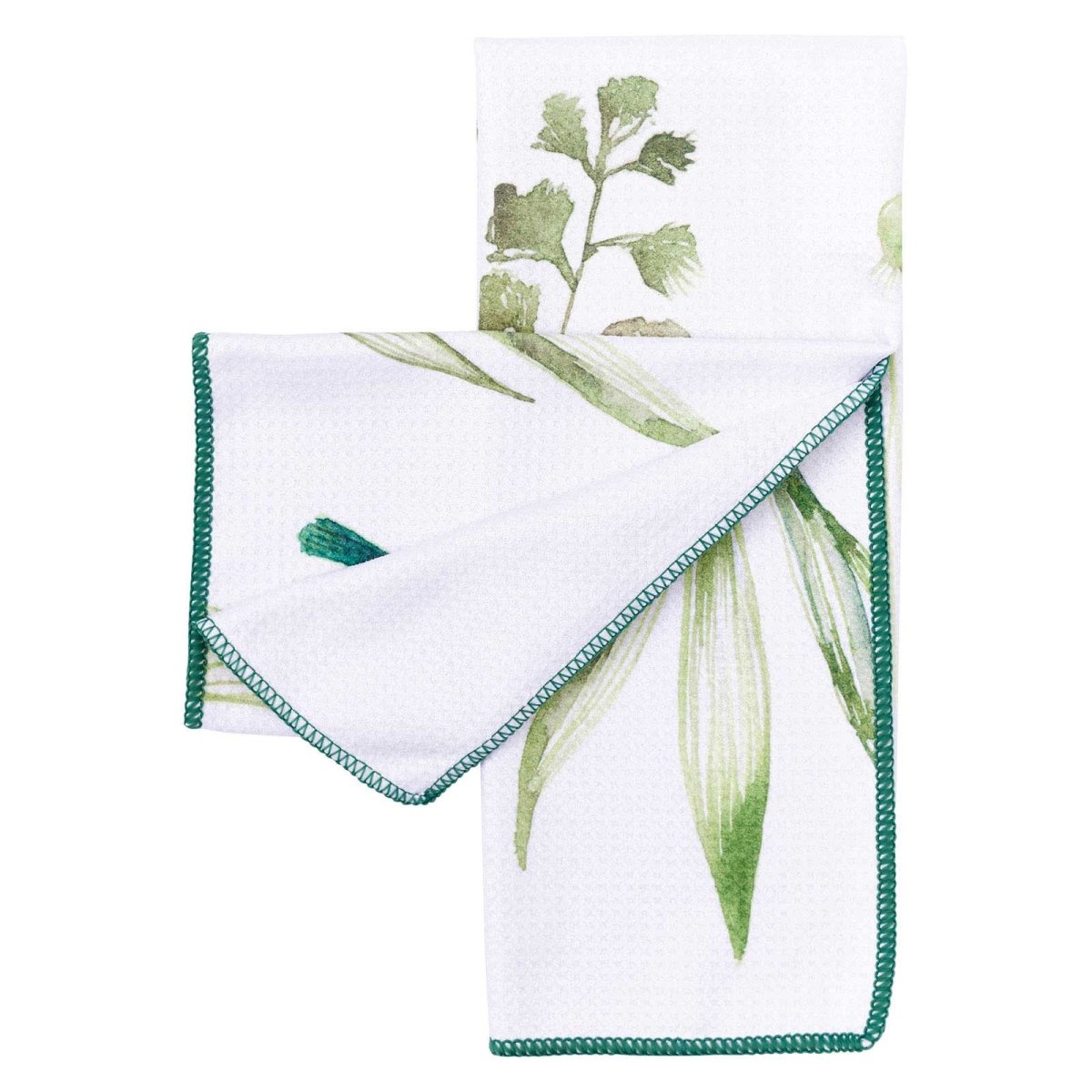 Herbs Green Blu Kitchen Tea Towel Kitchen Towel - rockflowerpaper