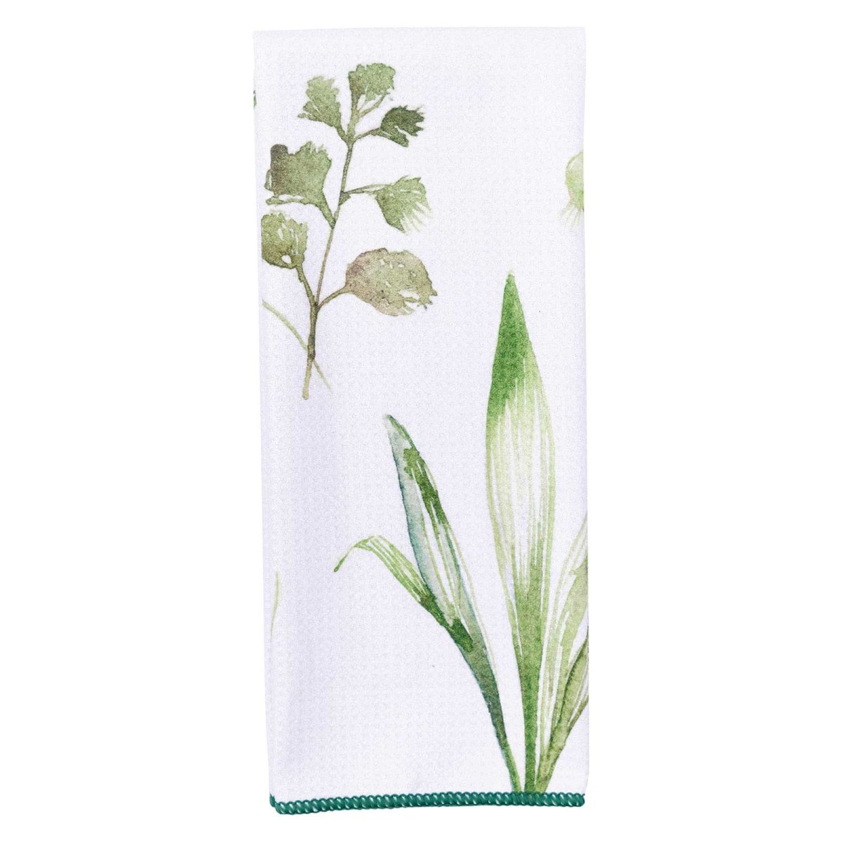 Herbs Green Blu Kitchen Tea Towel Kitchen Towel - rockflowerpaper