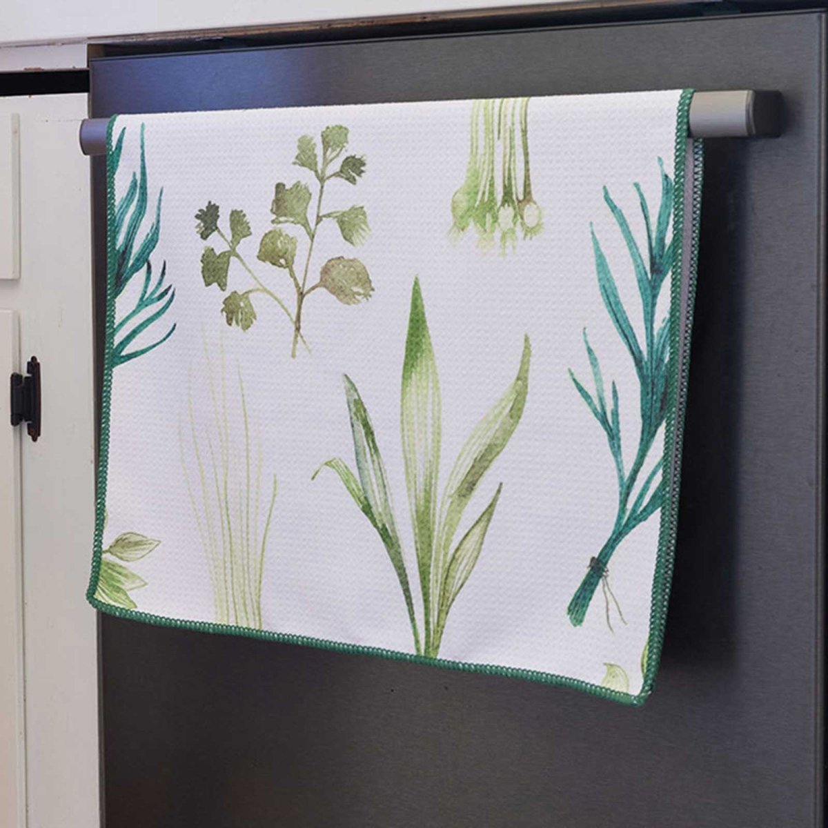 Herbs Green Blu Kitchen Tea Towel Kitchen Towel - rockflowerpaper