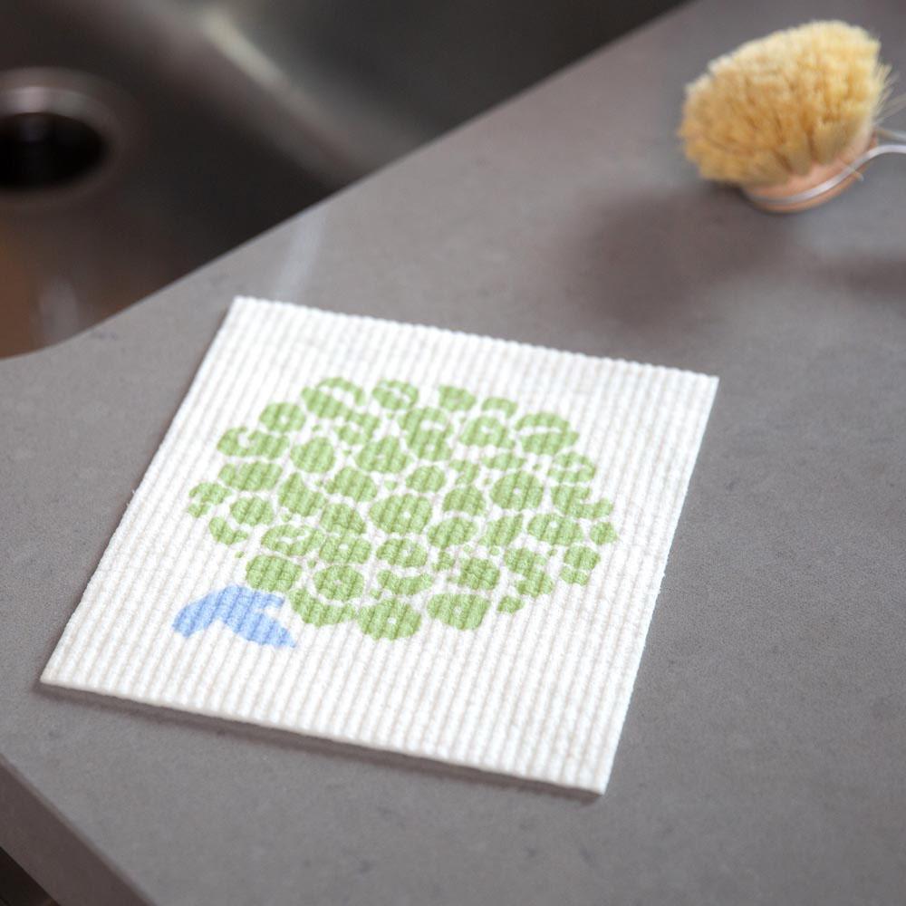 Hortensia Blue Eco - Friendly blu Sponge Cloth - Set of 2 Eco Cloth - rockflowerpaper