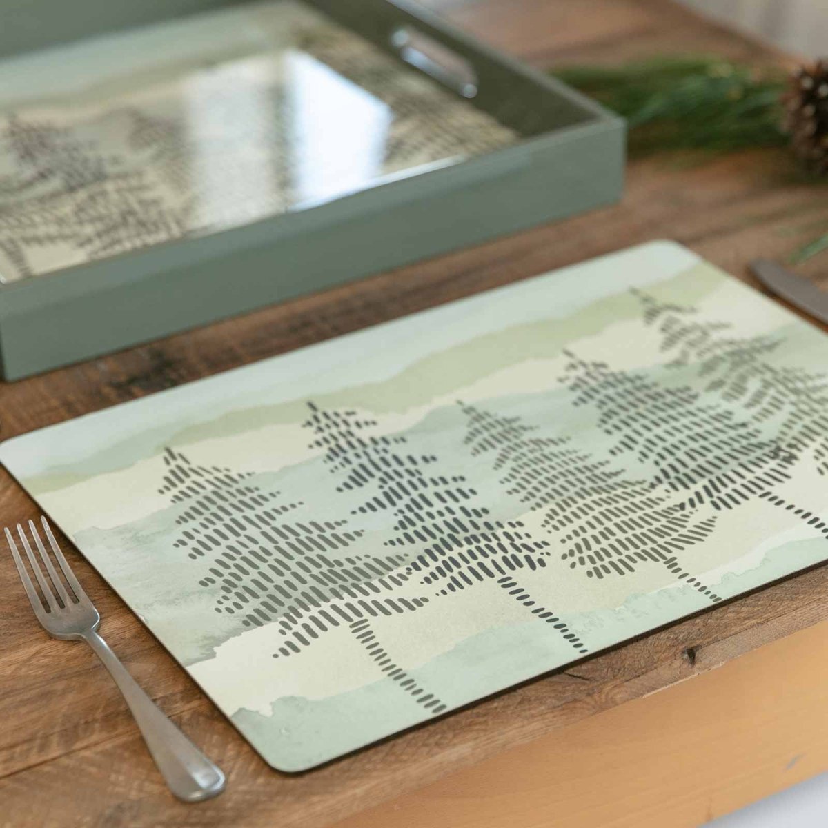 Into The Woods Art Placemats - Set of 4 Placemat - rockflowerpaper