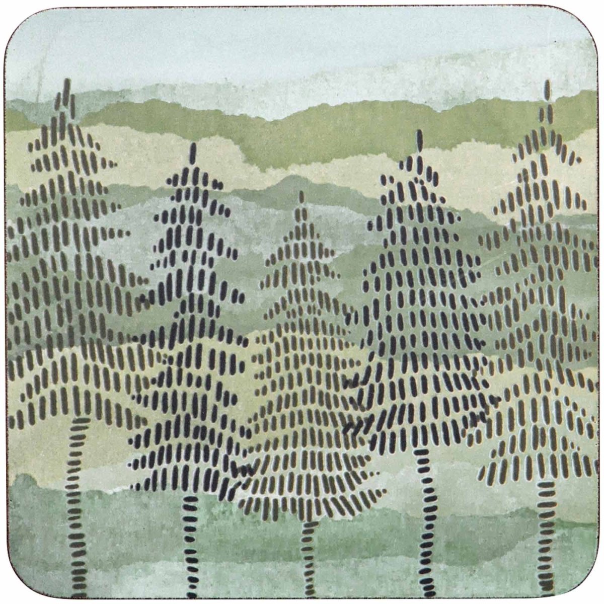 Into The Woods Square Art Coasters - Set of 4 Coaster - rockflowerpaper