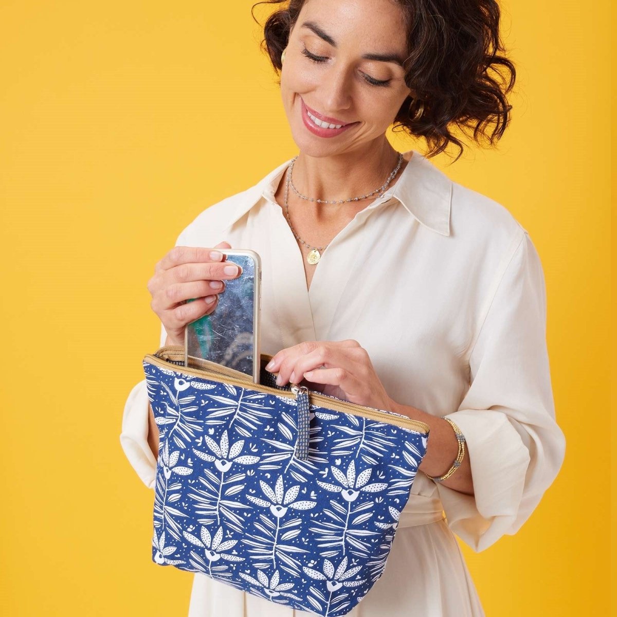 Iris Large Relaxed Pouch Pouch - rockflowerpaper