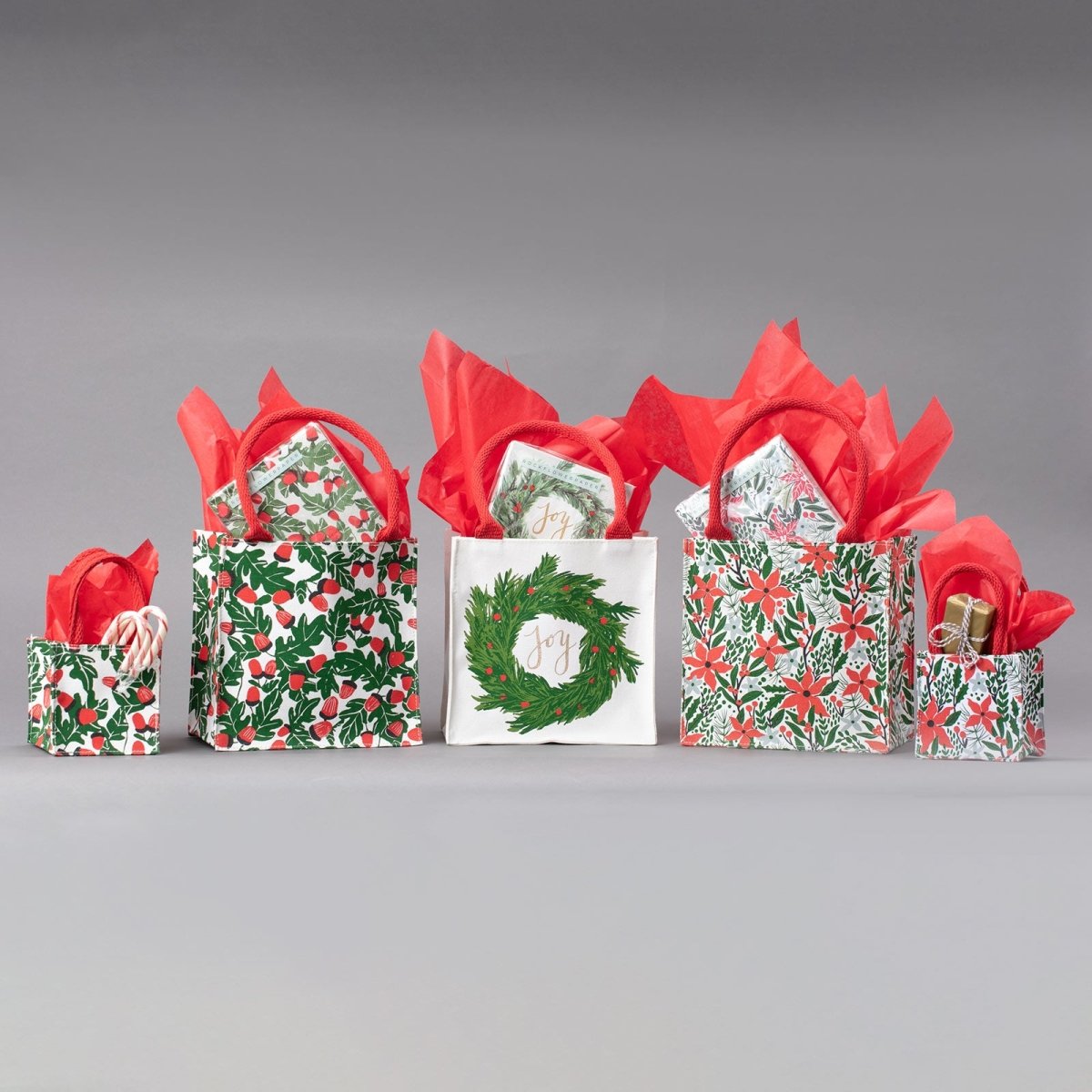 Joy Wreath Reusable Itsy Bitsy Gift Bag Gift Bag - rockflowerpaper
