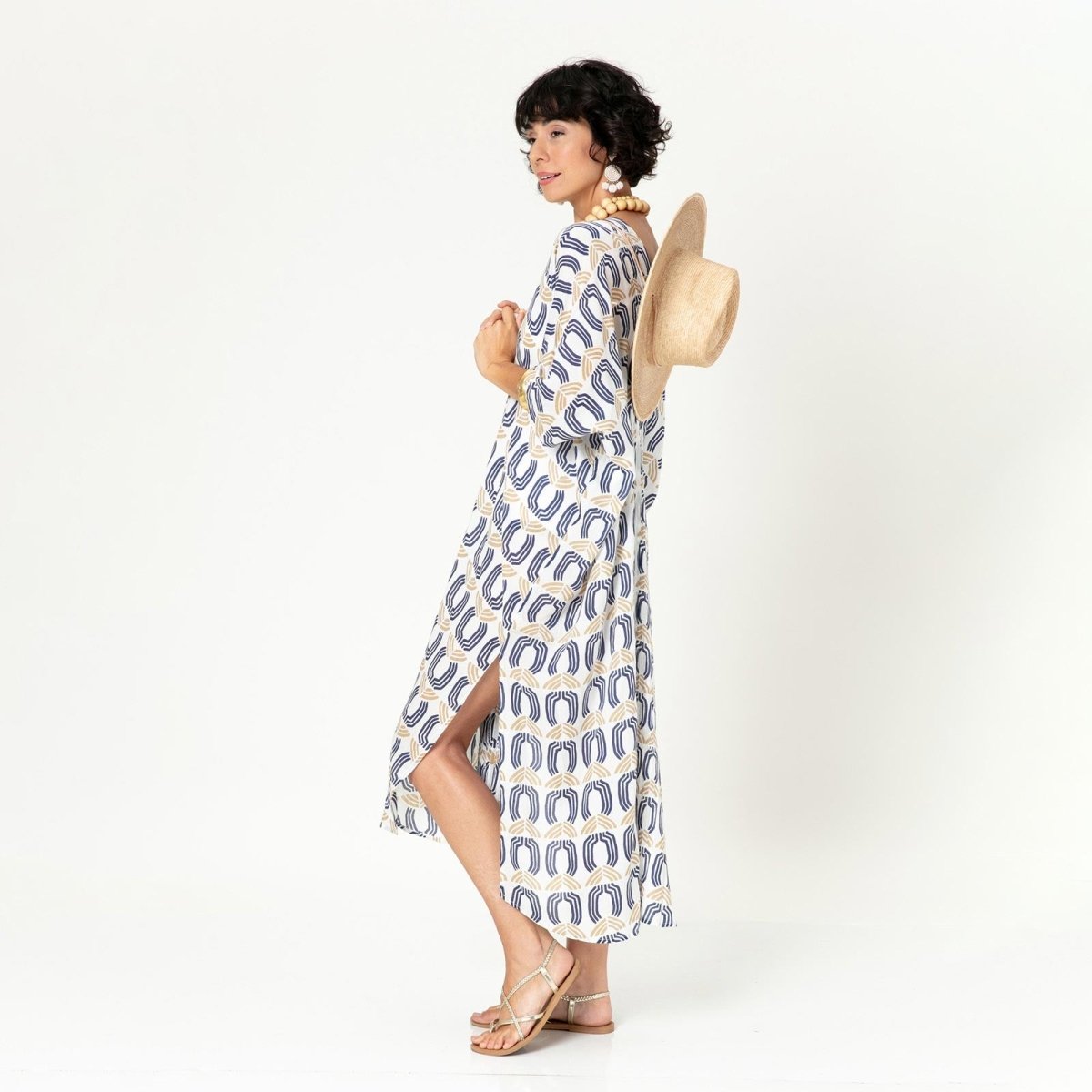 Juno Long Beach Kaftan Swim Cover Up - rockflowerpaper