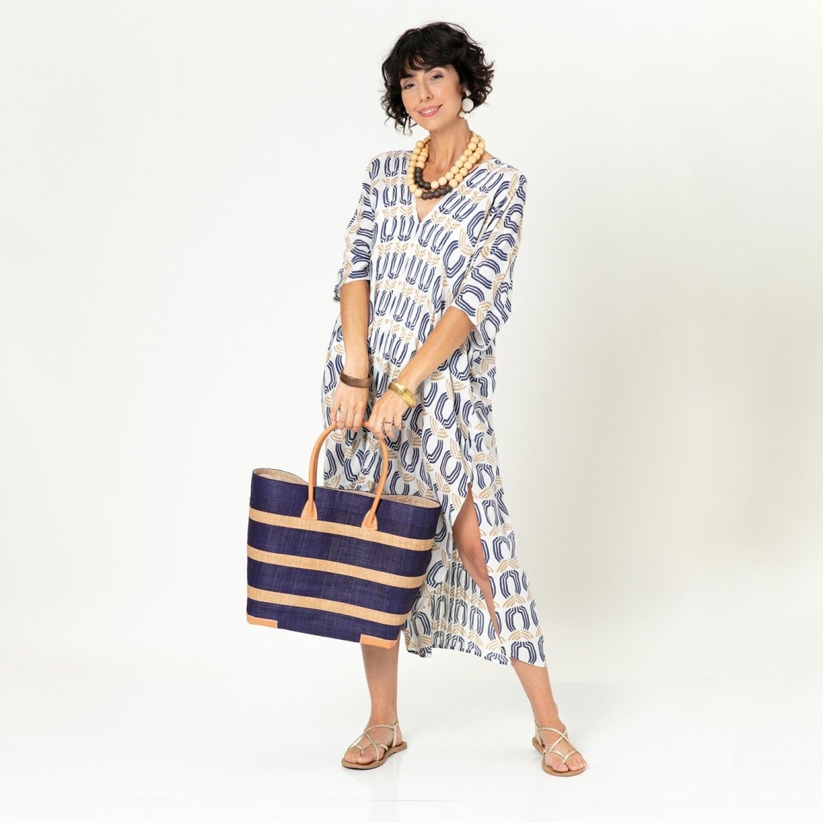 Juno Long Beach Kaftan Swim Cover Up - rockflowerpaper
