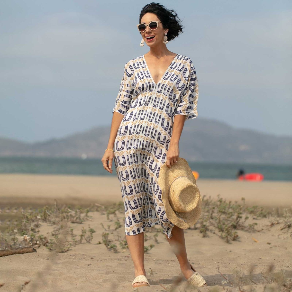 Juno Long Beach Kaftan Swim Cover Up - rockflowerpaper