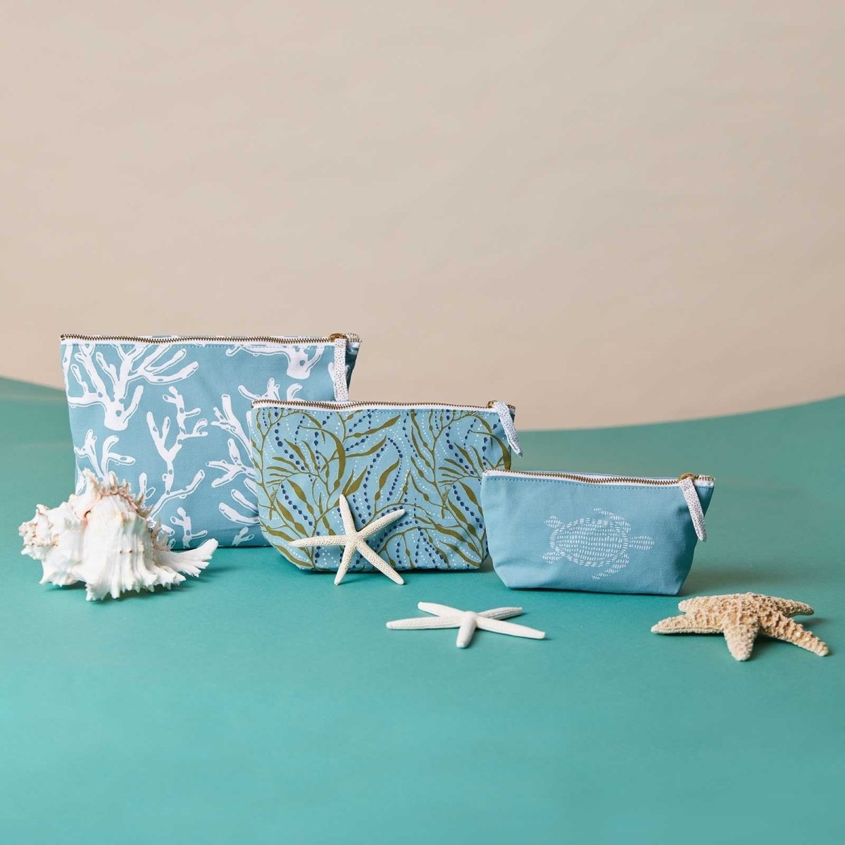Kelp Ocean Medium Relaxed Pouch Pouch - rockflowerpaper