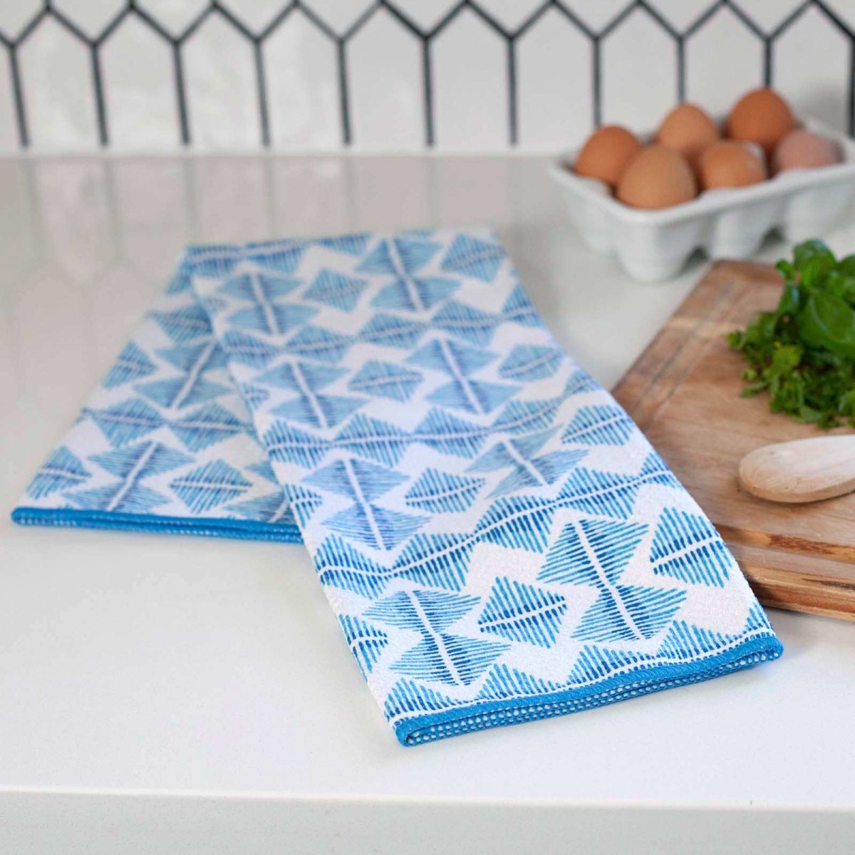 Kinsley blu Kitchen Tea Towel Kitchen Towel - rockflowerpaper