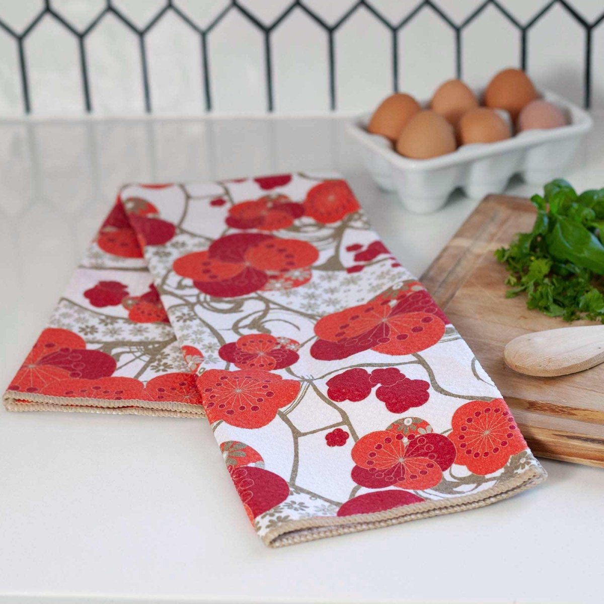 Kintsugi blu Kitchen Tea Towel Kitchen Towel - rockflowerpaper