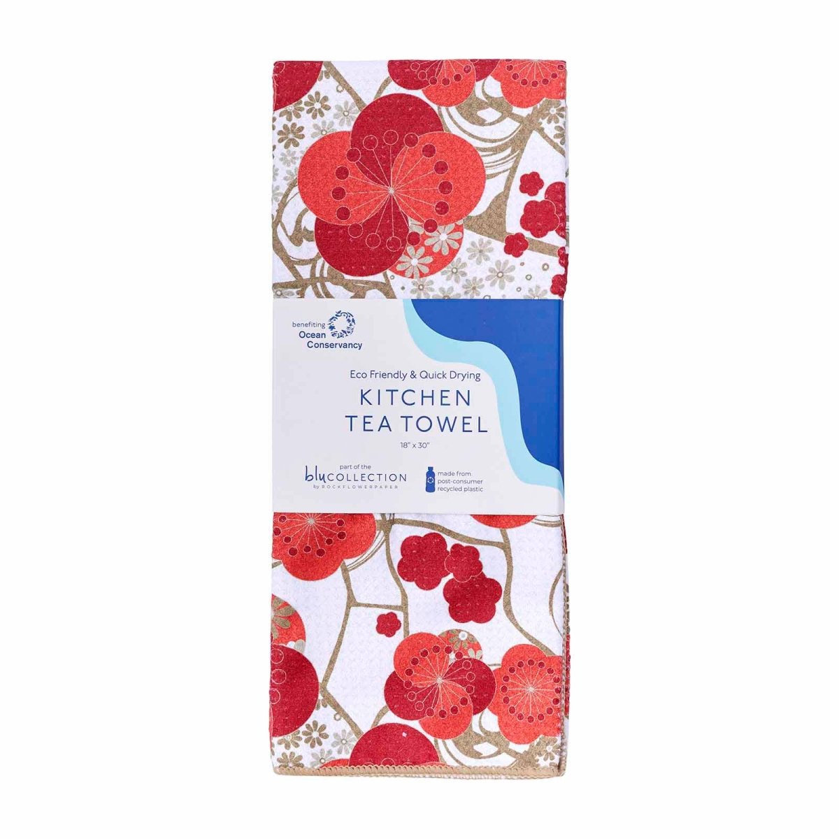 Kintsugi blu Kitchen Tea Towel Kitchen Towel - rockflowerpaper