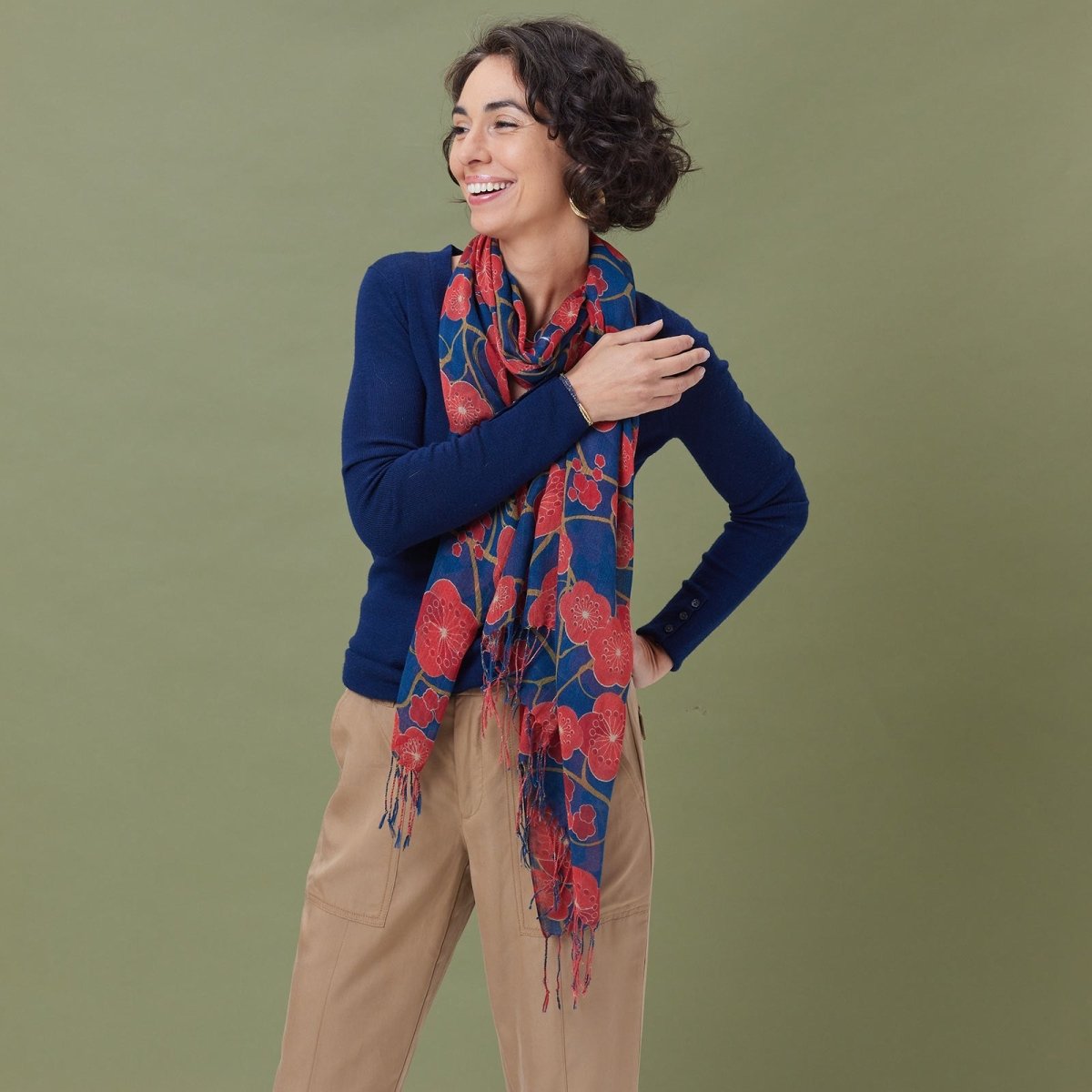 Kintsugi Featherweight Tassel Lux Scarf Scarf - rockflowerpaper