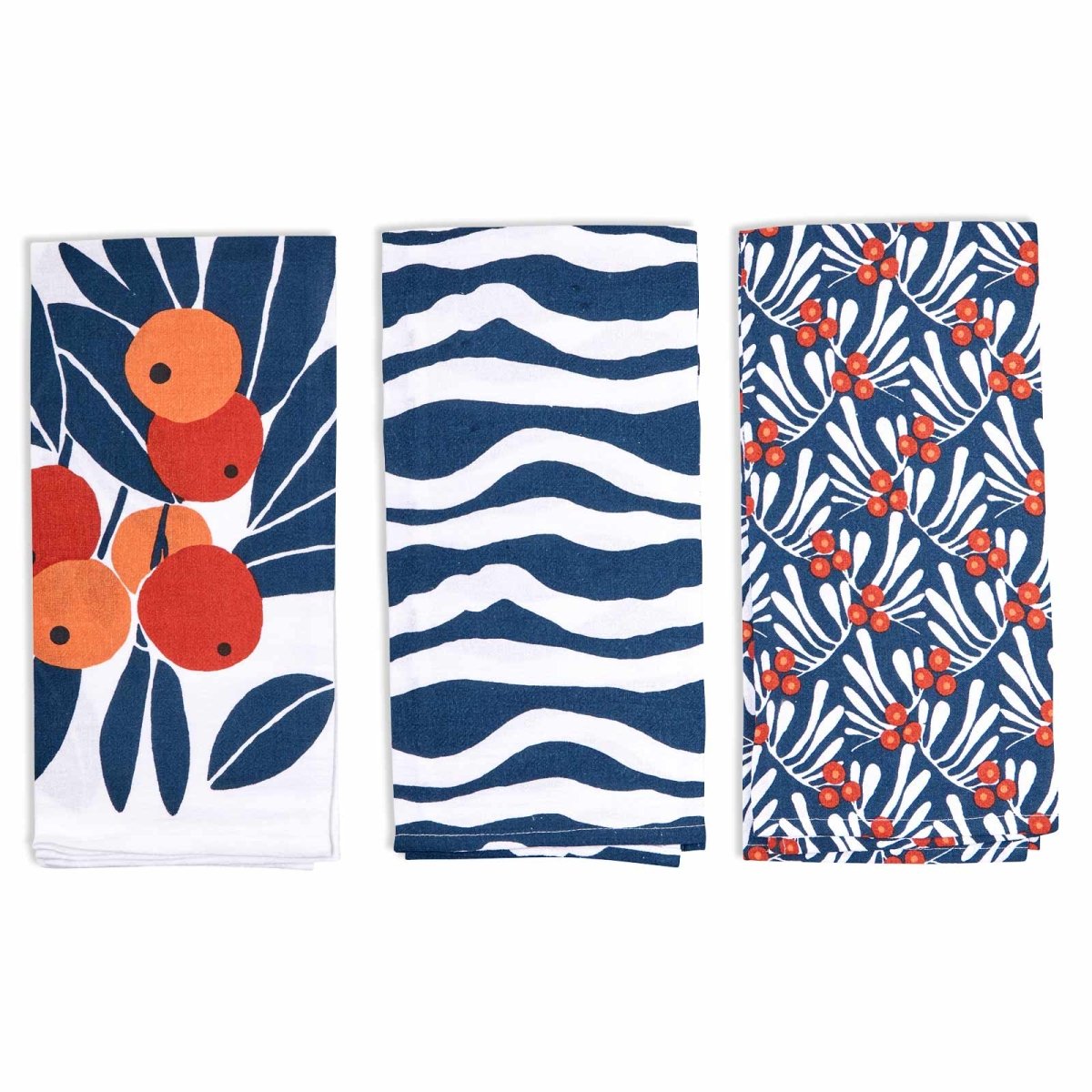 Kumquats Cotton Kitchen Towels Set Of 3 Cotton Kitchen Towel - rockflowerpaper