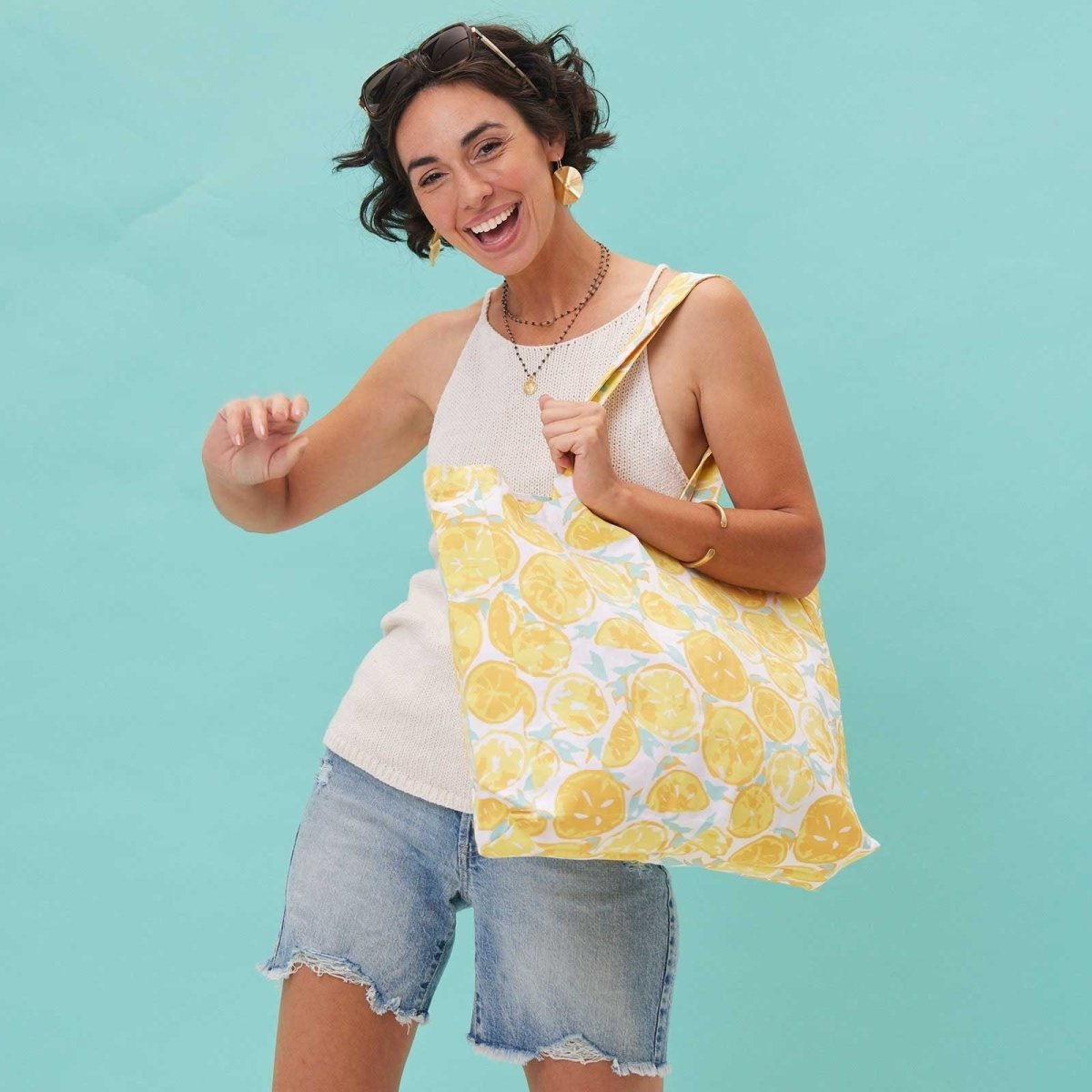 Lemon Slices Little Shopper Tote Bag Tote - rockflowerpaper
