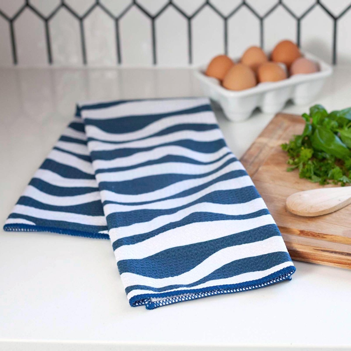 Lilou blu Kitchen Tea Towel Kitchen Towel - rockflowerpaper