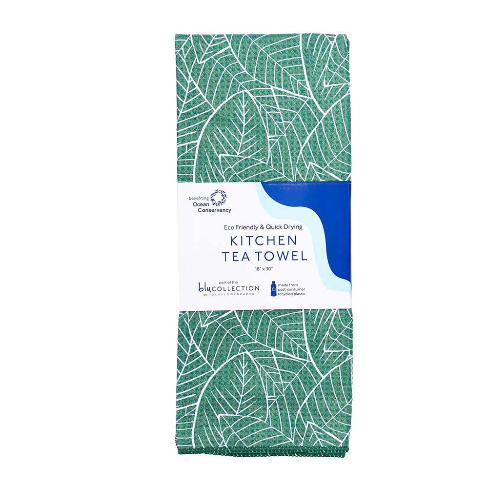 Lush Leaves blu Kitchen Tea Towel Kitchen Towel - rockflowerpaper