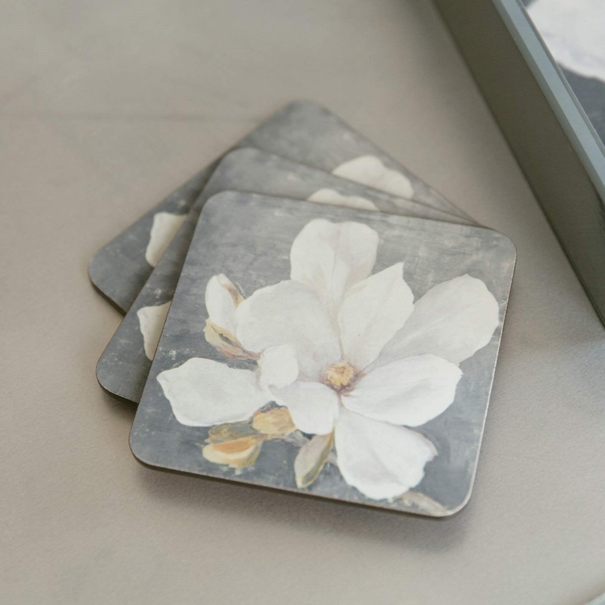 Magnolia Square Art Coasters - Set of 4 Coaster - rockflowerpaper