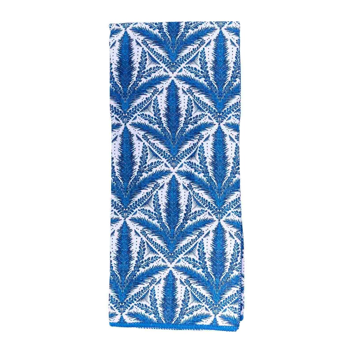 Mediterranean Tile blu Kitchen Tea Towel Kitchen Towel - rockflowerpaper