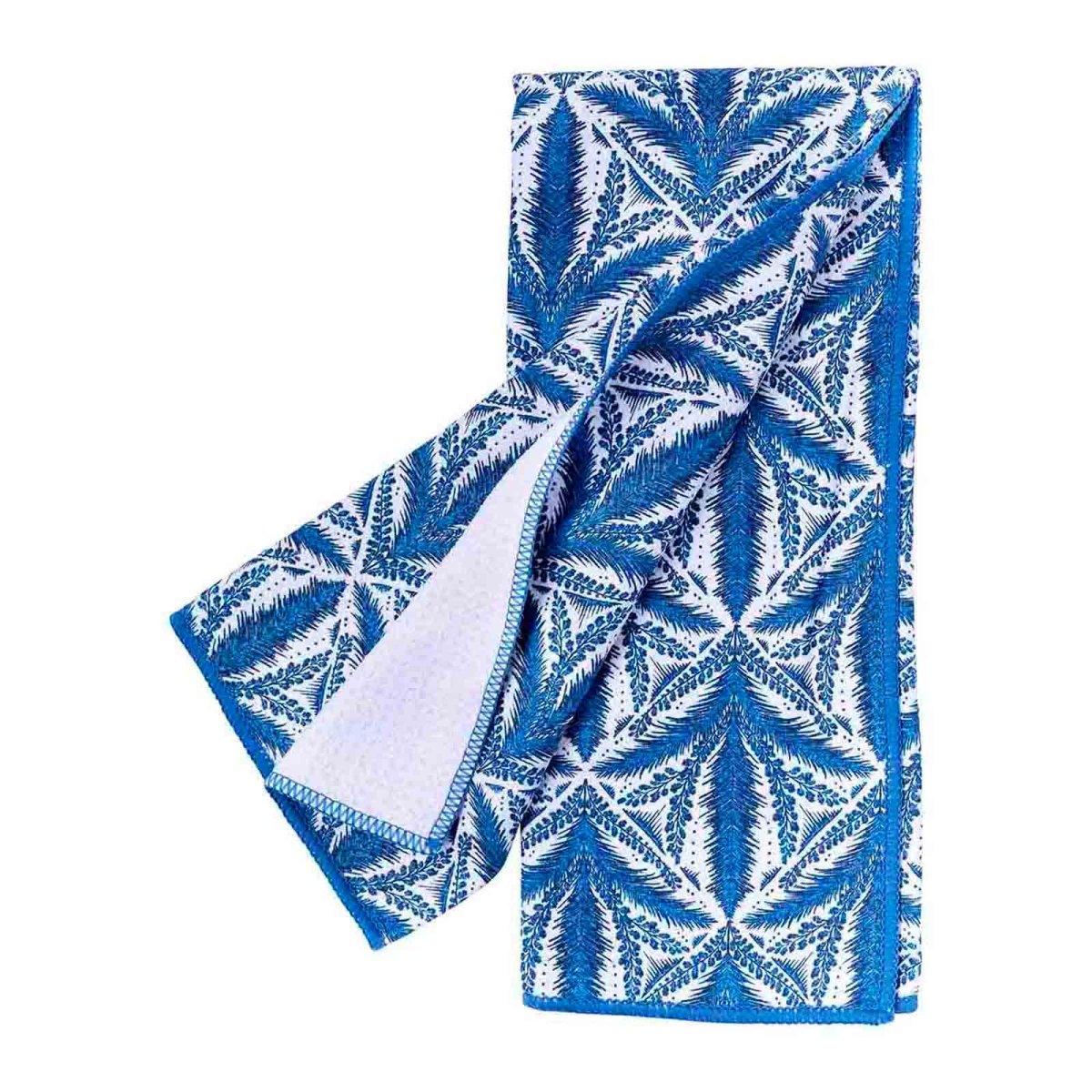 Mediterranean Tile blu Kitchen Tea Towel Kitchen Towel - rockflowerpaper