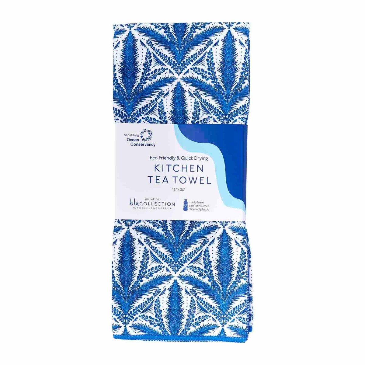 Mediterranean Tile blu Kitchen Tea Towel Kitchen Towel - rockflowerpaper