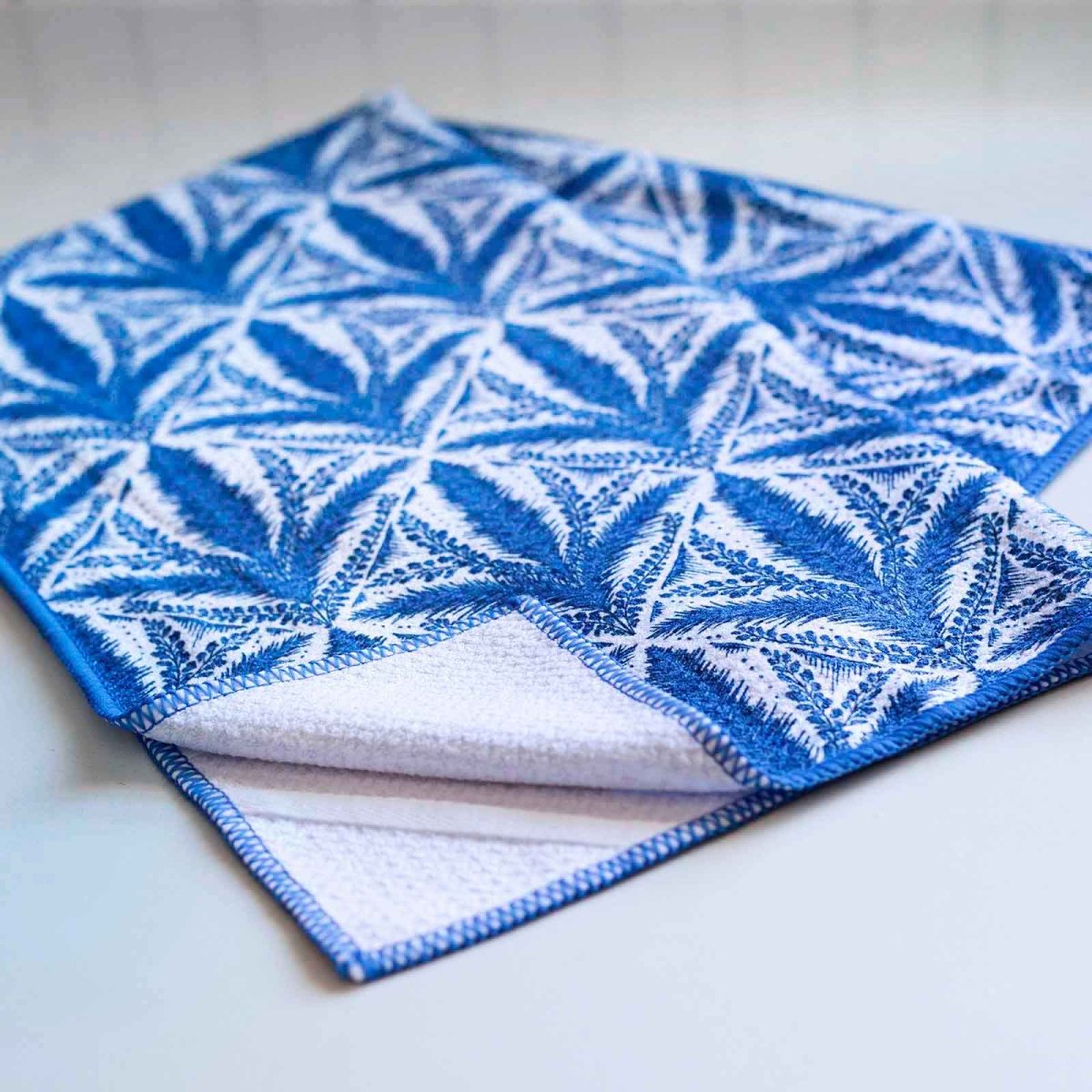 Mediterranean Tile blu Kitchen Tea Towel Kitchen Towel - rockflowerpaper
