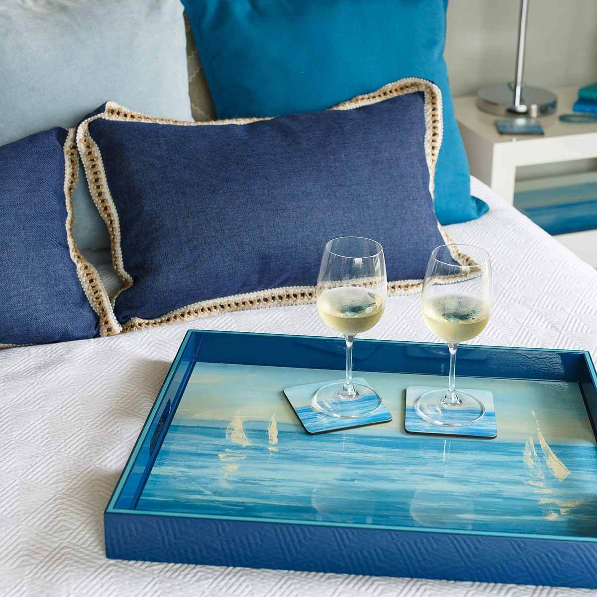 Open Sail Square Art Coasters - Set of Four Coaster - rockflowerpaper