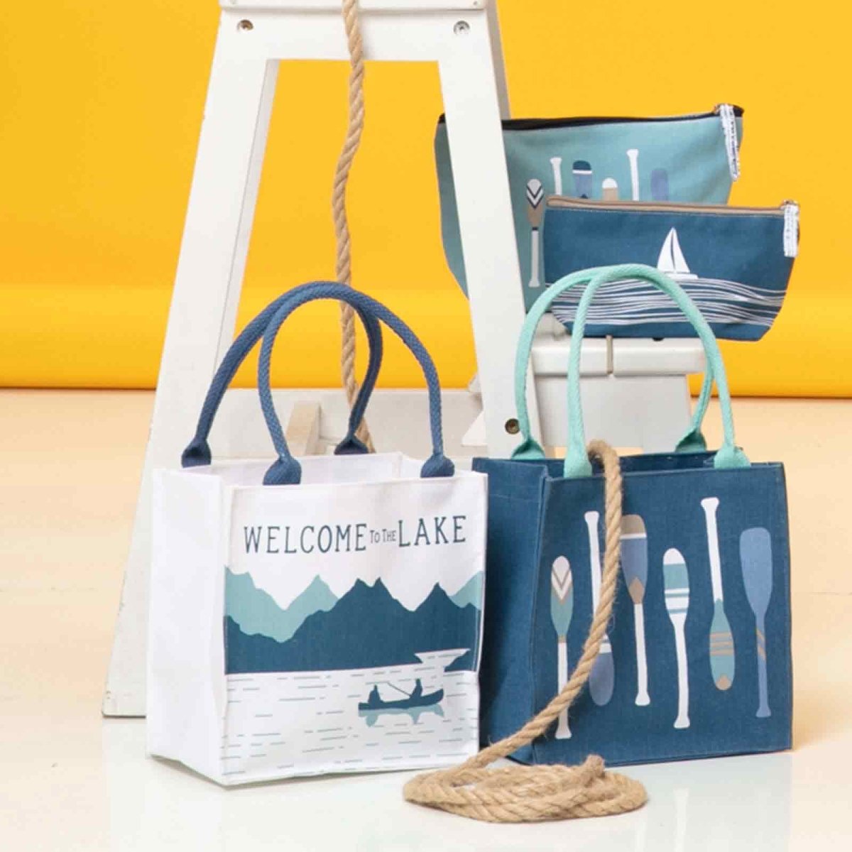 Paddles Blue Itsy Bitsy Gift Bag - rockflowerpaper