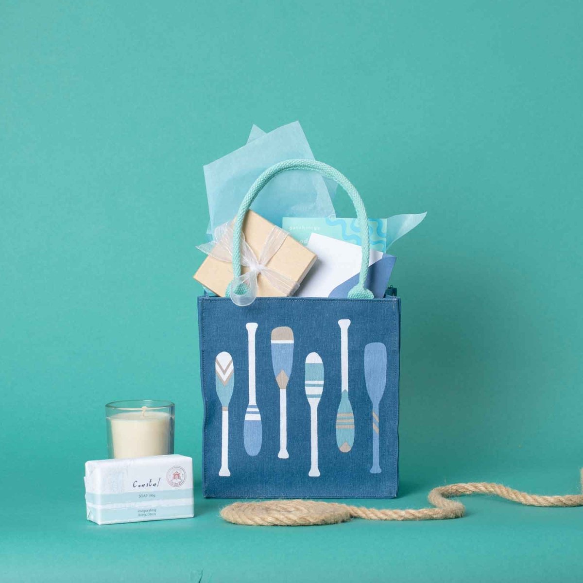 Paddles Blue Itsy Bitsy Gift Bag - rockflowerpaper