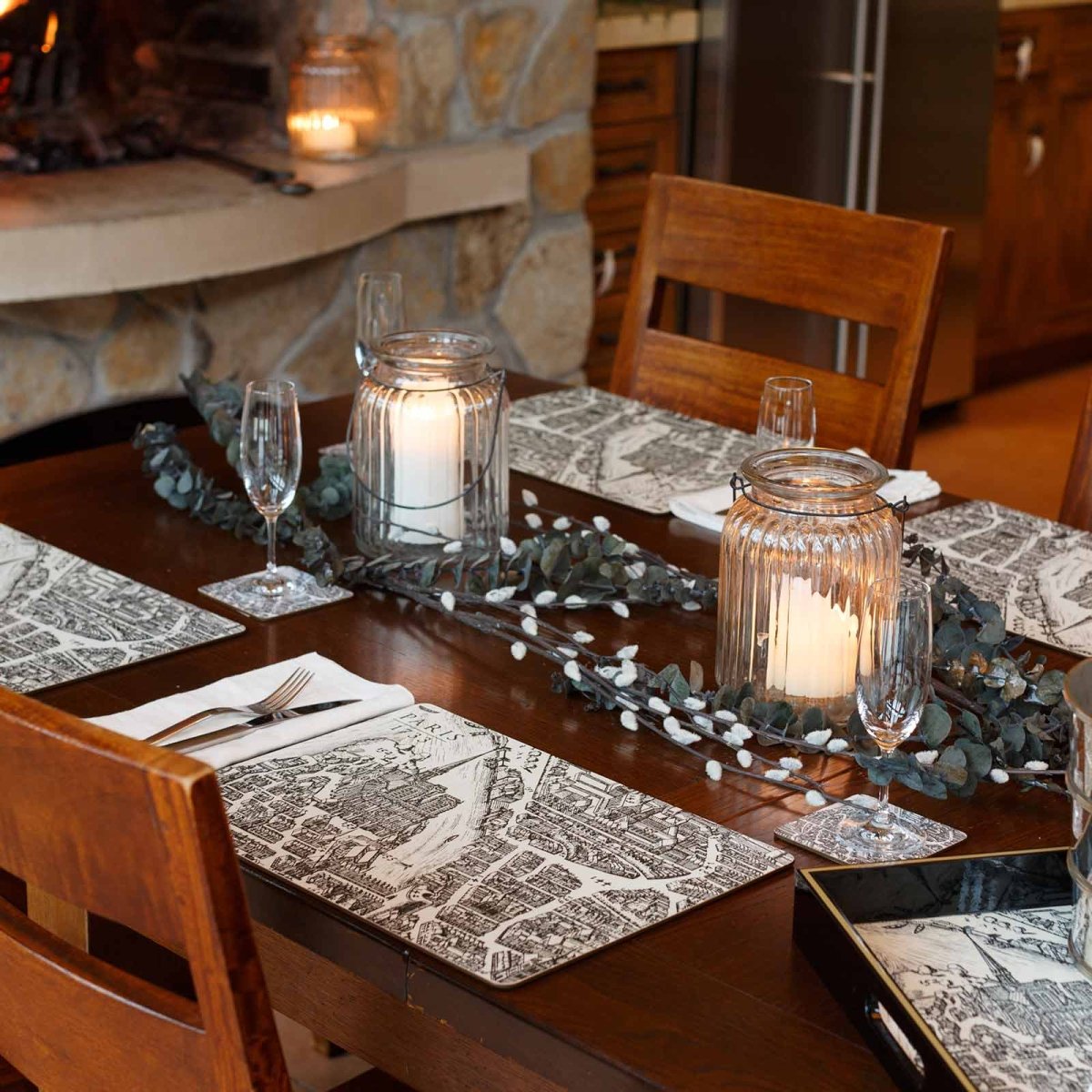 Paris C. 1733 Placemat Set Of 4 Placemat - rockflowerpaper